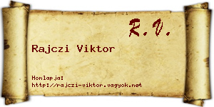 Rajczi Viktor névjegykártya