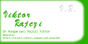 viktor rajczi business card